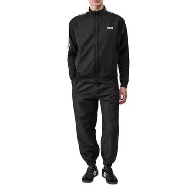 Lonsdale Mens Double Stripe Raglan Track Top (Black)