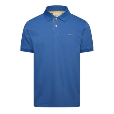 Gant Mens Contrast Logo Polo Shirt (Blue)