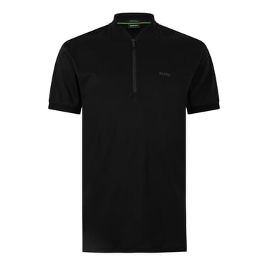 Boss Mens Pl Unity Pariq Quarter Zip Regular Polo Shirt (Black)