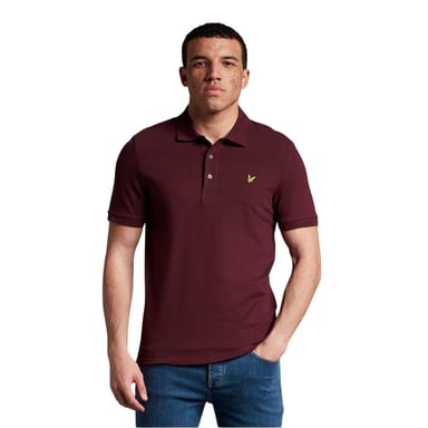 Lyle & Scott Mens Short-Sleeved Polo Shirt (Burgundy)