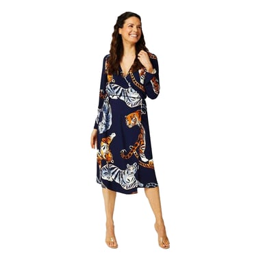 Biba Womens/Ladies Tiger Print Wrap Dress (Multicoloured)