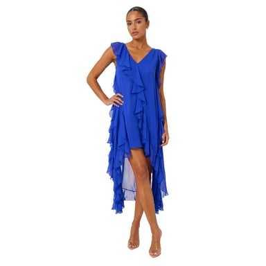 Biba Womens/Ladies Ruffles Sleeveless Maxi Dress (Blue)