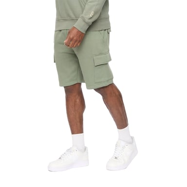 Crosshatch Mens Bardon Cargo Shorts (Olive)