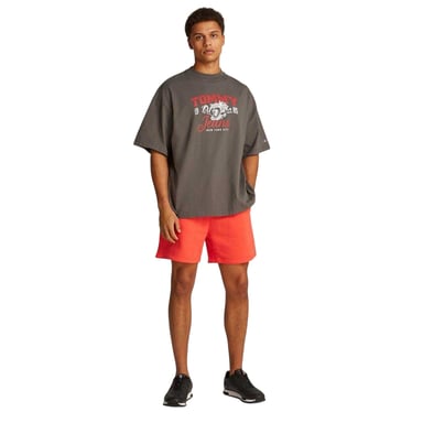 Tommy Jeans Mens Flagbeach Polycotton Logo Shorts (Orange)
