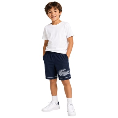 Lacoste Childrens/Kids Woven Logo Track Shorts (Black)