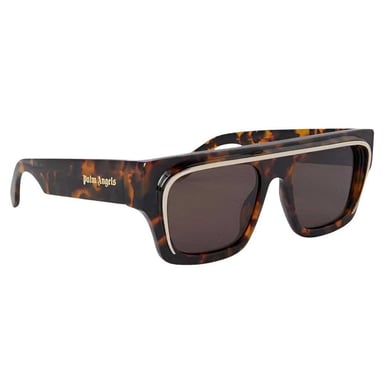 Palm Angels Mens Salton Rectangle Sunglasses (Brown)