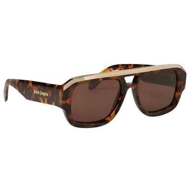 Palm Angels Mens Stockton Rectangular Sunglasses (Havana Brown)