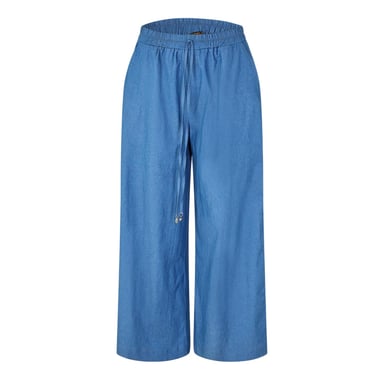 Biba Womens/Ladies Plain Wide Leg Trousers (Chambray)