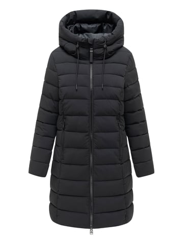 Marikoo Nanoraa women’s long quilted coat – slim fit with hood