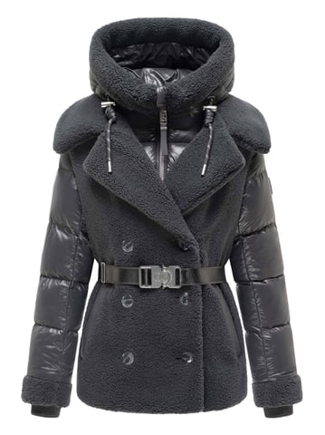 Navahoo Kuschelhäschen women’s teddy quilted jacket – detachable hood & belt