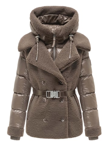 Navahoo Kuschelhäschen women’s teddy quilted jacket – detachable hood & belt