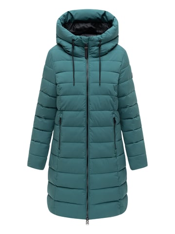 Marikoo Nanoraa women’s long quilted coat – slim fit with hood