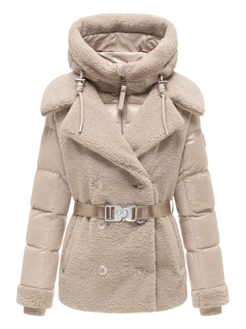 Navahoo Kuschelhäschen women’s teddy quilted jacket – detachable hood & belt