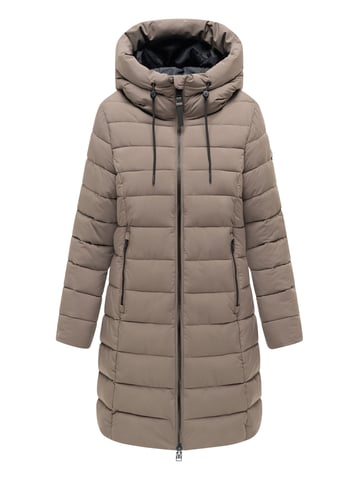 Marikoo Nanoraa women’s long quilted coat – slim fit with hood