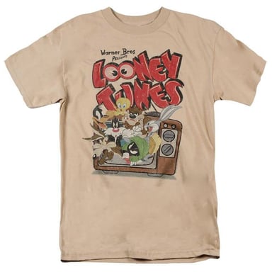 Looney Tunes Unisex Adult Saturday Mornings Heather T-Shirt (Sand)