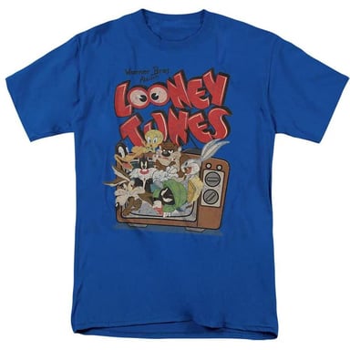 Looney Tunes Unisex Adult Saturday Mornings Heather T-Shirt (Royal Blue)