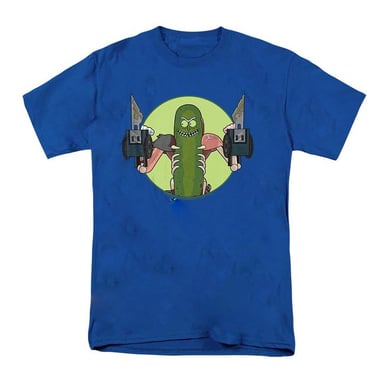 Rick And Morty Unisex Adult I Love Myself Pickle Rick T-Shirt (Royal Blue)