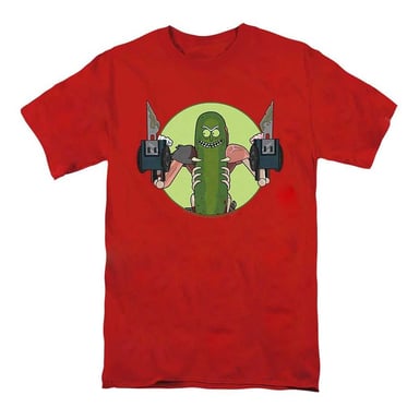 Rick And Morty Unisex Adult I Love Myself Pickle Rick T-Shirt (Red)