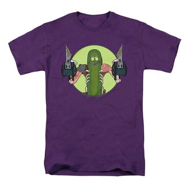 Rick And Morty Unisex Adult I Love Myself Pickle Rick T-Shirt (Purple)