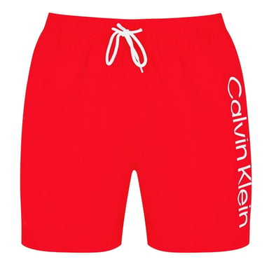 Calvin Klein Mens Logo Polyester Swim Shorts (Red)