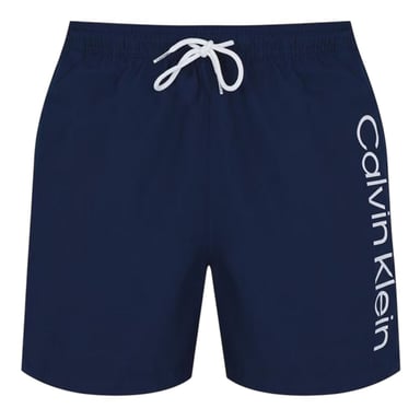 Calvin Klein Mens Logo Polyester Swim Shorts (Navy)