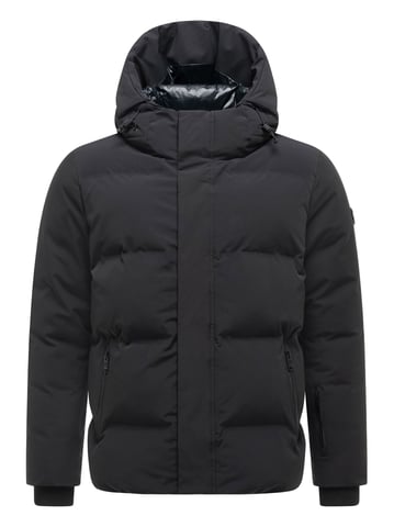 Stone Harbour Nerioo men’s quilted jacket – hip-length with hood & button placket