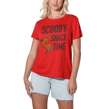 Scooby Doo Womens/Ladies The Snack Time T-Shirt (Red)