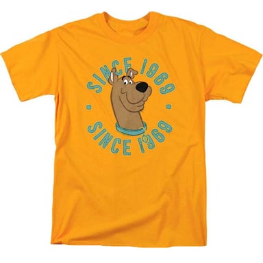 Scooby Doo Unisex Adult Since 1969 T-Shirt (Gold)