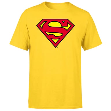 Superman Unisex Adult Classic Logo T-Shirt (Yellow)