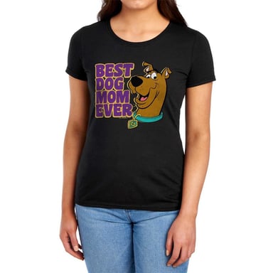 Scooby Doo Womens/Ladies Best Dog Mom Ever Fitted T-Shirt (Black)