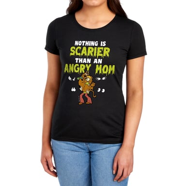 Scooby Doo Womens/Ladies Nothing Scarier Shaggy Womens Fitted Mothers Day T-Shirt (Black)