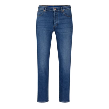 Hugo Boss Mens Brody Cotton Straight Leg Jeans (Navy)