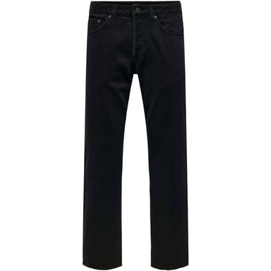 Only and Sons Mens Denim Straight Jeans (Black)