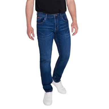 Lee Cooper Mens Denim Plain Slim Jeans (Mid Wash)