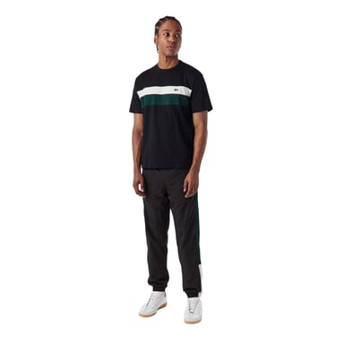 Lacoste Mens Cuffed Ankle Jogging Bottoms (Black)