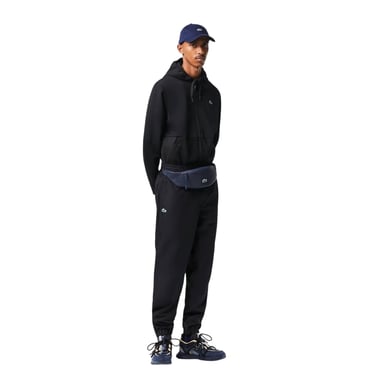 Lacoste Mens Taffeta Logo Tracksuit Bottoms (Black)