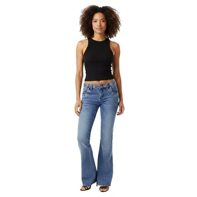 The Ragged Priest Womens/Ladies Denim Bootcut Jeans (Blue)