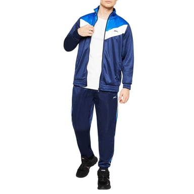 Slazenger Mens Chevron Lightweight Tracksuit Set (Royal Blue/White)