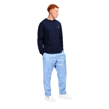 Lacoste Mens Taffeta Logo Tracksuit Bottoms (Blue)