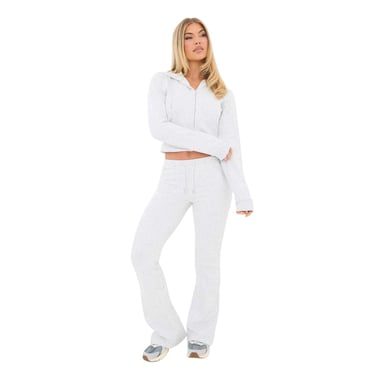 I Saw It First Womens/Ladies Logo Flared Jogging Bottoms (Grey)