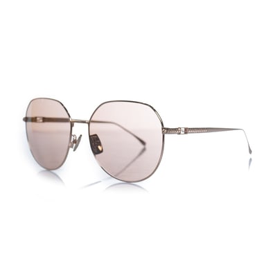 Fendi, FF oversized mirrored sunglasses in rose