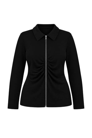 Trendyol Curve Women's Plain Long Fitted Plus Size Blouses
