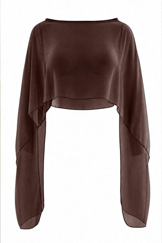 Trendyol Curve Women's Brown Plain Long Oversize Plus Size Blouses