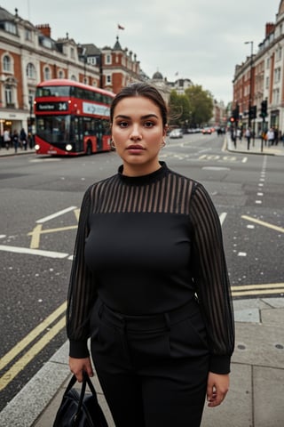 Trendyol Curve Dam Svart Enfärgad Lång Figursydd Plus size Blusar