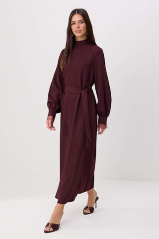 Trendyol Modest Women's Purple Plain Maxi Long Casual A-line Modest Dresses
