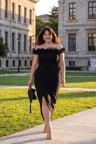 Trendyol Curve Women's Black Plain Maxi Sleeveless Stylish/Night A-line Plus Size Dress