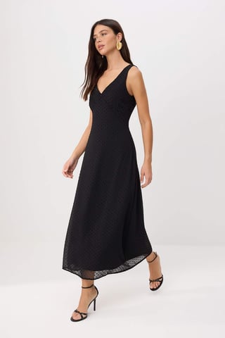TRENDYOLMİLLA Women's Black Plain Maxi Sleeveless Shift Dresses