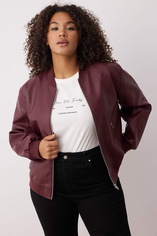 Trendyol Curve Women's Burgundy Plain Long Regular fit Plus Size Coats