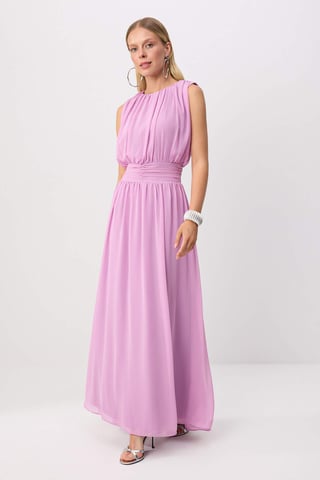 TRENDYOLMİLLA Women's Purple Plain Maxi Sleeveless A-line Evening & Prom Dress