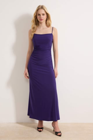 TRENDYOLMİLLA Women's Purple Plain Maxi Sleeveless Casual A-line Dresses